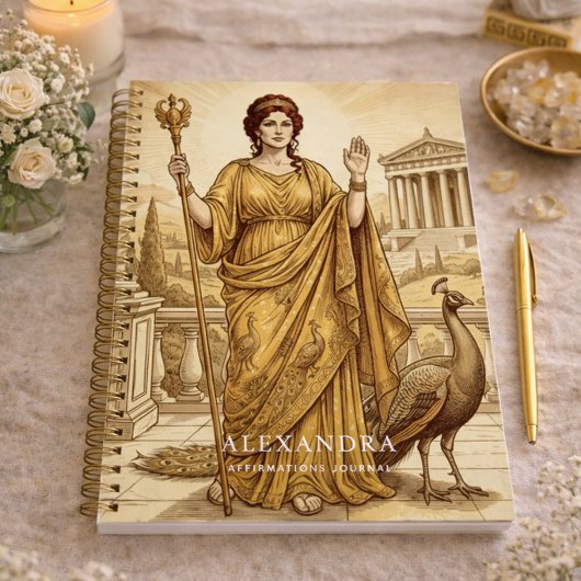 Personalized Hera Affirmations Journal ノートブック