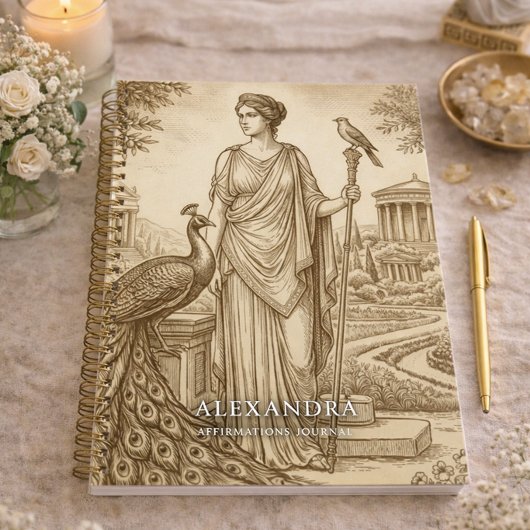 Personalized Hera Affirmations Journal ノートブック