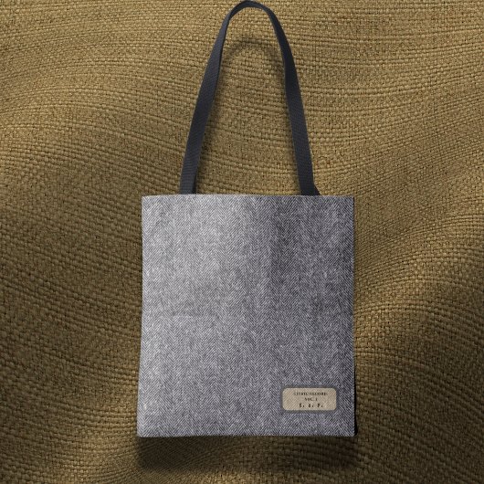 Personalized Herringbone Tweed Archivist Tote Bag トートバッグ