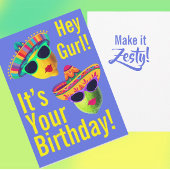 Personalized Hey Gurl Funny Lemon Lime カード