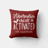 Personalized Hibernation Mood Activated Christmas  クッション (正面)