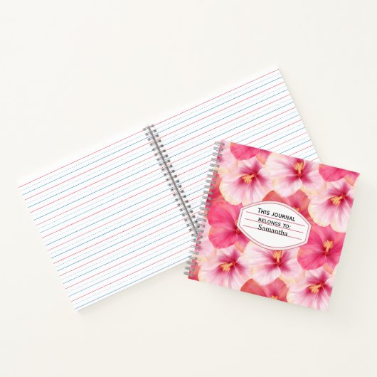 Personalized Hibiscus Floral Journal ノートブック (内部)