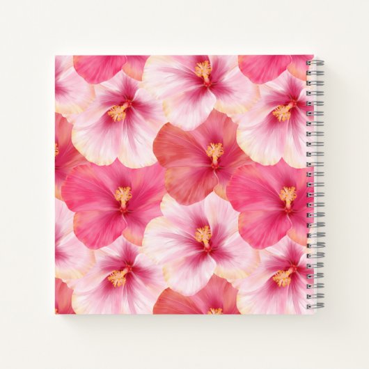 Personalized Hibiscus Floral Journal ノートブック (裏面)