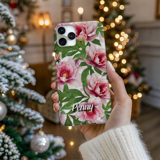 Personalized High-Poly Peony Phone Case iPhoneケース