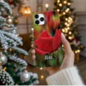 Personalized High-Poly Rose Bud Phone Case iPhoneケース