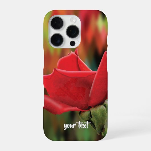 Personalized High-Poly Rose Bud Phone Case iPhoneケース (裏面)