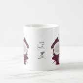 Personalized High-Poly Winter Rose Brushstroke コーヒーマグカップ (中央)