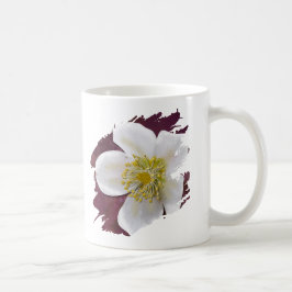 Personalized High-Poly Winter Rose Brushstroke コーヒーマグカップ