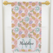 Personalized High Tea Florals Monogram Pastel キッチンタオル