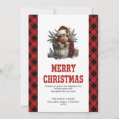 Personalized highland cow Christmas greeting シーズンカード (正面)