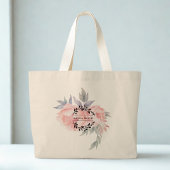 Personalized Hijab Line Art Tote | World Hijab Day ラージトートバッグ