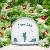 Personalized Hiker Silhouette Snow Globe Gift (クリスマス)