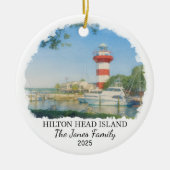 Personalized Hilton Head Island Ornament, Carolina セラミックオーナメント (正面)