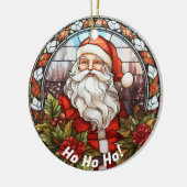 Personalized Ho Ho Santa Ornament - Ceramic Christ セラミックオーナメント (左)