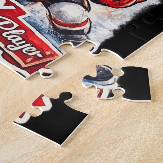 Personalized Hockey MVP My Valentine Player ジグソーパズル (側面)