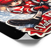 Personalized Hockey MVP My Valentine Player ポスター (角)