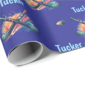 Personalized Hockey Name Wrapping Paper Roll ラッピングペーパー (ロールコーナー)