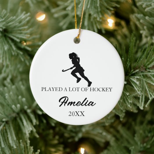 Personalized Hockey Ornament, Custom Sports  セラミックオーナメント (ツリー)