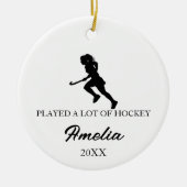 Personalized Hockey Ornament, Custom Sports  セラミックオーナメント (正面)