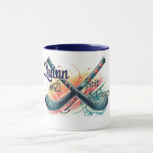 Personalized Hockey Player Mug マグカップ (中央)