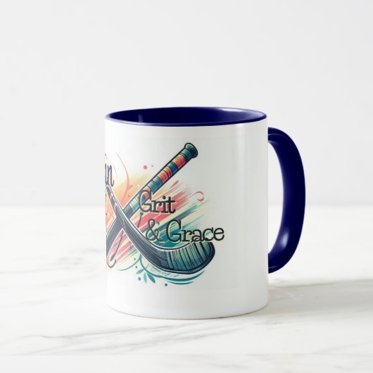 Personalized Hockey Player Mug マグカップ (正面右)