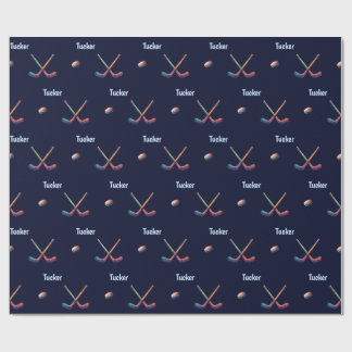 Personalized Hockey Wrapping Paper  ラッピングペーパー