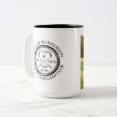 Personalized Hole in One Golf Photo ツートーンマグカップ (正面左)