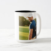 Personalized Hole in One Golf Photo ツートーンマグカップ (正面右)