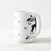 Personalized Holiday コーヒーマグカップ (正面右)