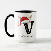 Personalized Holiday Alphabet Mug for Teachers マグカップ (左)