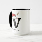 Personalized Holiday Alphabet Mug for Teachers マグカップ (正面左)