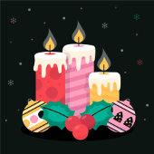 Personalized Holiday Candles iPhone Case Template  16ケース