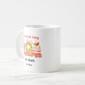 Personalized Holiday Gift for Educators コーヒーマグカップ (正面左)