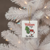  Personalized Holiday Ornament -William Says 6•7  セラミックオーナメント