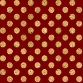 Personalized Holiday Paper Plates Red & Gold Dots ペーパープレート
