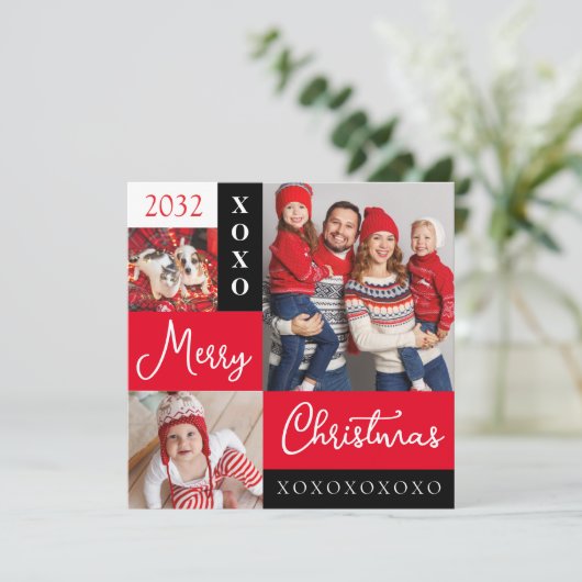 Personalized Holiday Photo Collage カード (スタンド正面)