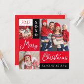 Personalized Holiday Photo Collage カード (正面/裏面インサイチュ)