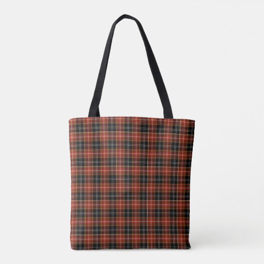 Personalized Holiday Plaid トートバッグ (裏面)