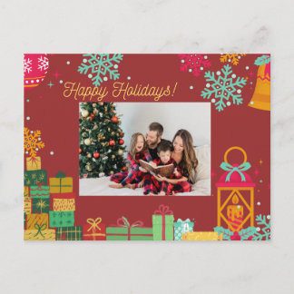Personalized Holiday Postcard – Add Your Photo シーズンポストカード