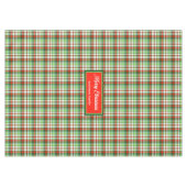 Personalized Holiday Tablecloth Elegant Red Green テーブルクロス (正面(横))