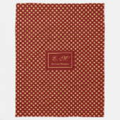 Personalized Holiday Throw Blanket Luxe Accent フリースブランケット (正面)