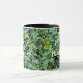Personalized Holly Berry Christmas Holiday Gift Mu マグカップ (中央)