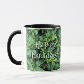 Personalized Holly Berry Christmas Holiday Gift Mu マグカップ (左)