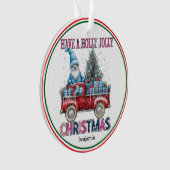 Personalized Holly Jolly Christmas オーナメント (正面)