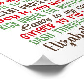 Personalized Holly to My Jolly Christmas Decor ポスター (角)