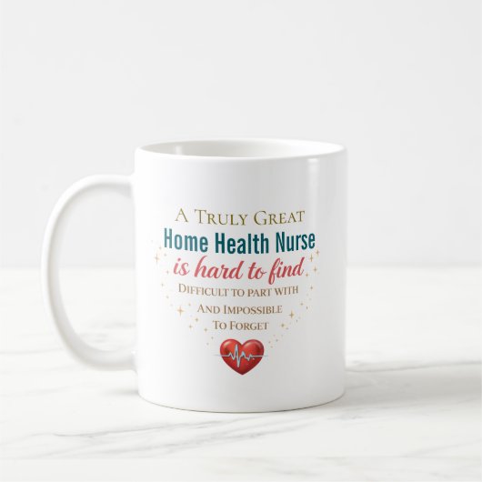 Personalized Home Health Nurse Appreciation Quote コーヒーマグカップ (左)