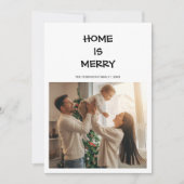 Personalized Home Is Merry Family Card シーズンカード (正面)