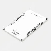 Personalized Home Office B&W Curly Notes ポストイット (アングル)