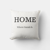 Personalized Home Quote Minimalist Typography Cust クッション (正面)