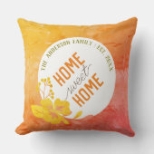 Personalized Home Sweet Home - Custom Family Name クッション (正面)